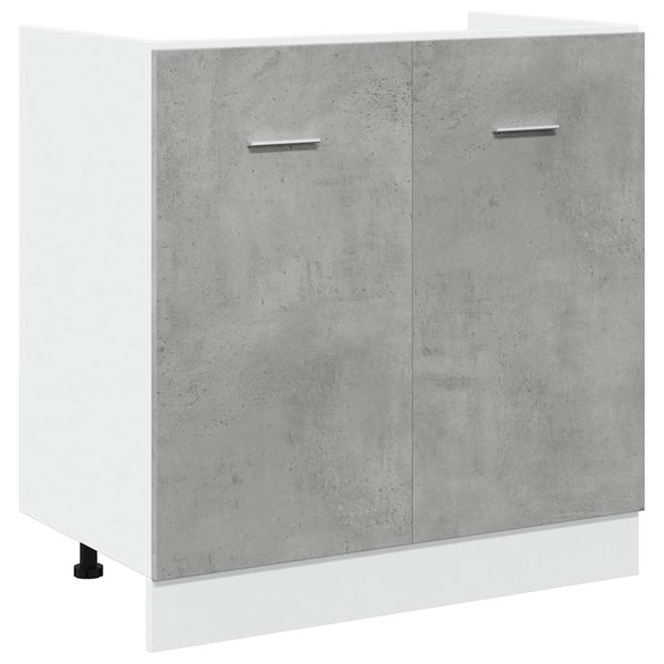 Spülenunterschrank Lyon Betongrau 80 cm