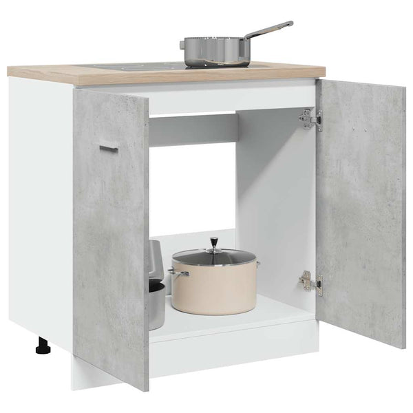 Spülenunterschrank Lyon Betongrau 80 cm