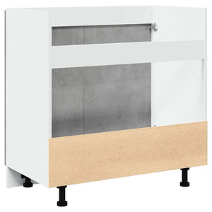 Spülenunterschrank Lyon Betongrau 80 cm