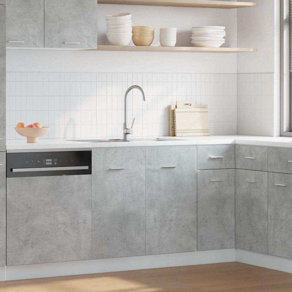 Spülenunterschrank Lyon Betongrau 80 cm