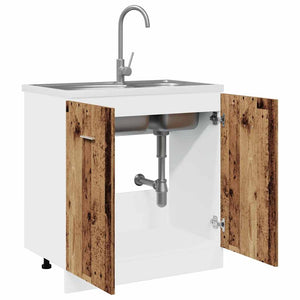 Spülenschrank Lyon Altholz-Optik 80 cm