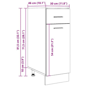 Küchen Unterschrank Lyon Altholz-Optik