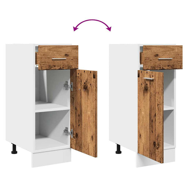 Küchen Unterschrank Lyon Altholz-Optik