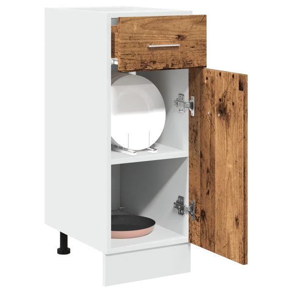 Küchen Unterschrank Lyon Altholz-Optik