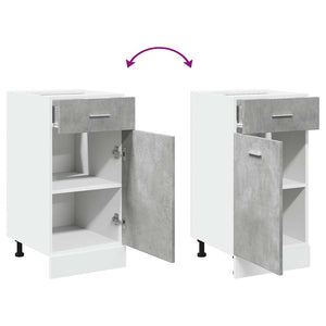Betongrauer Schubunterschrank Lyon 40 cm