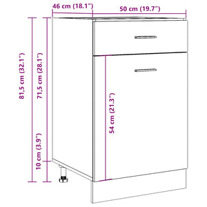 Küchen Unterschrank Lyon Altholz-Optik
