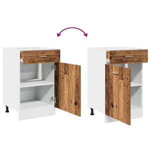 Küchen Unterschrank Lyon Altholz-Optik