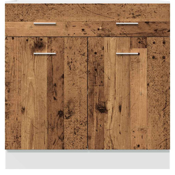 Küchen Unterschrank Lyon Altholz-Optik 80 cm