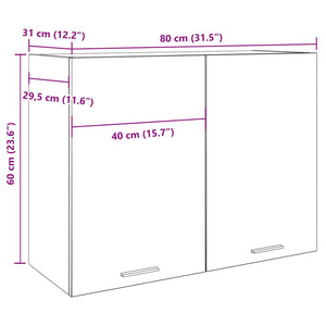 Hängeschrank Lyon Altholz-Optik 80x60 cm
