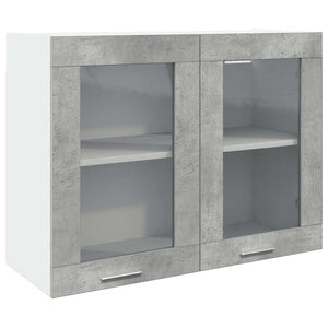 Hängeglasschrank Lyon Betongrau 80 cm
