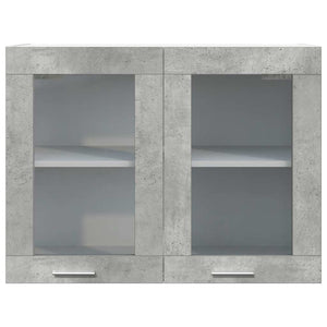Hängeglasschrank Lyon Betongrau 80 cm