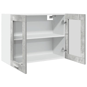 Hängeglasschrank Lyon Betongrau 80 cm