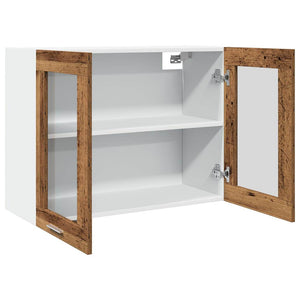 Hängeglasschrank Lyon Altholz-Optik 80 cm
