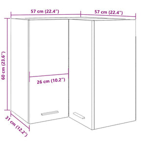 Eck-Hängeschrank Lyon Altholz-Optik