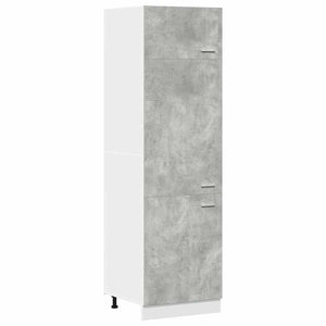 vidaXL Armoire réfrigérateur encastrable Lyon gris béton 60x57x207 cm Aggloméré