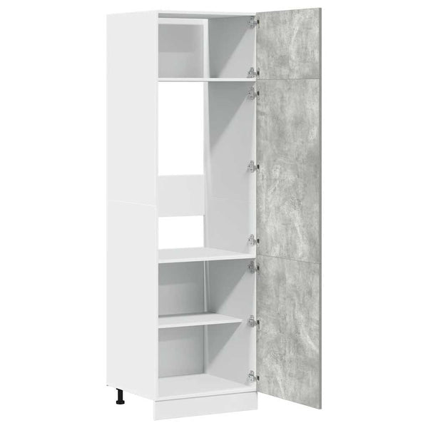 vidaXL Armoire réfrigérateur encastrable Lyon gris béton 60x57x207 cm Aggloméré