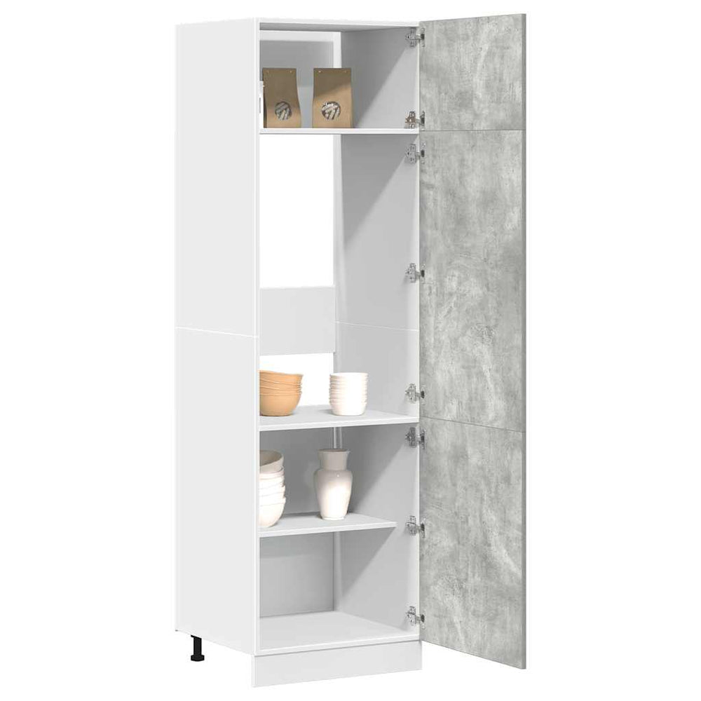 vidaXL Fridge Surround Cabinet Lyon Concrete Gray 60x57x207 cm Engineered Wood