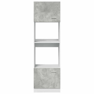 Mikrowellenumbauschrank Lyon Betongrau 60x207 cm