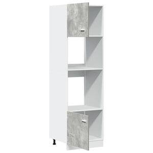 Mikrowellenumbauschrank Lyon Betongrau 60x207 cm