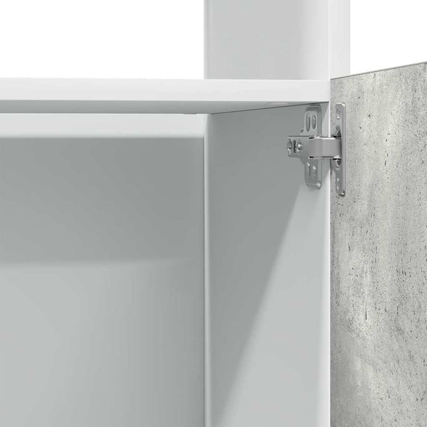 Mikrowellenumbauschrank Lyon Betongrau 60x207 cm
