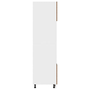 vidaXL Meuble micro-ondes Lyon aspect bois de récupération 60x57x207 cm en bois d'ingénierie