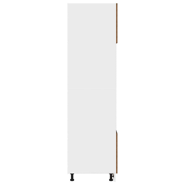vidaXL Meuble micro-ondes Lyon aspect bois de récupération 60x57x207 cm en bois d'ingénierie