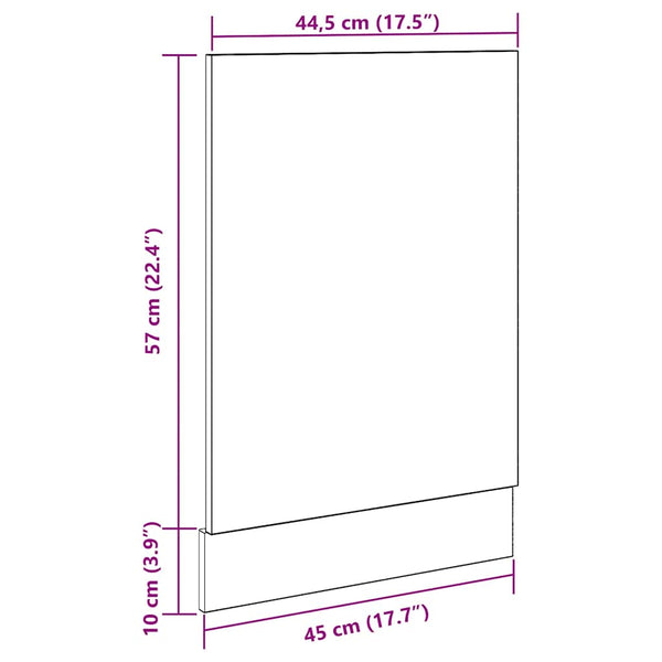 Geschirrspüler Blende Lyon Betongrau 45x67 cm