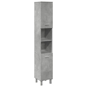 Betongrauer Badezimmerschrank 30x30x179 cm