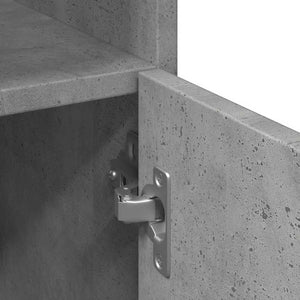 Betongrauer Badezimmerschrank 30x30x179 cm