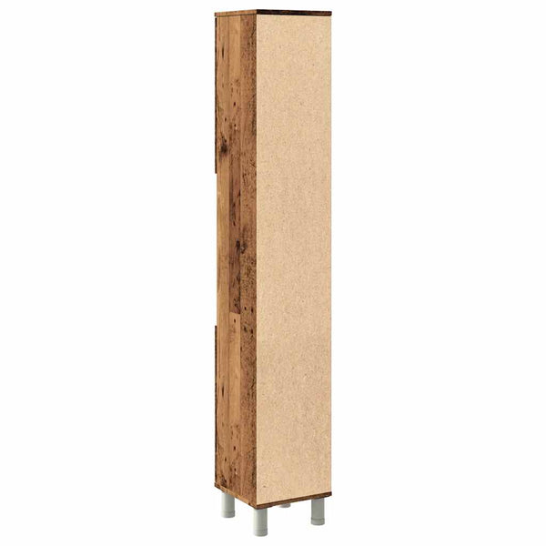 Badschrank Altholz-Optik, 30x30x179 cm