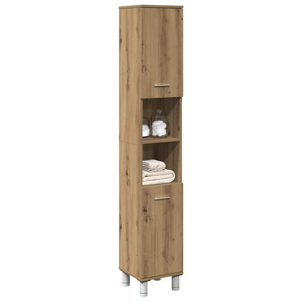 Badschrank Artisan Eiche 30x30x179 cm