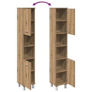 Badschrank Artisan Eiche 30x30x179 cm