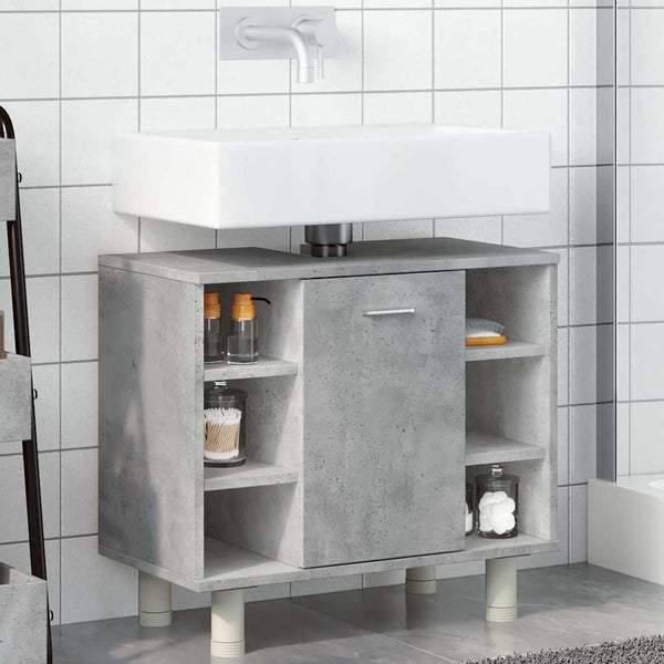 Betongrauer Badezimmerschrank 60 cm