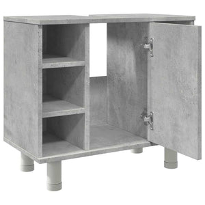 Betongrauer Badezimmerschrank 60 cm