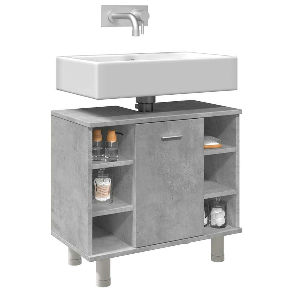 Betongrauer Badezimmerschrank 60 cm