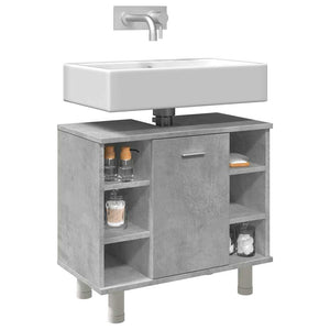Betongrauer Badezimmerschrank 60 cm