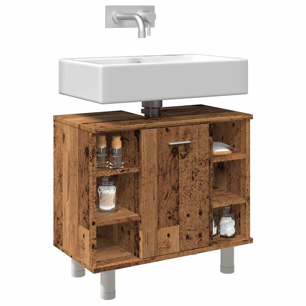 vidaXL Meuble de salle de bain aspect bois de récupération 60x32x53,5 cm Bois d'ingénierie