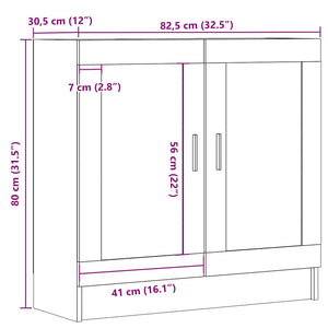 Bücherschrank Altholz-Optik, 82,5 cm