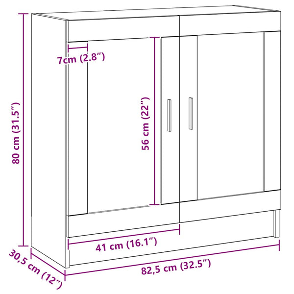 Bücherschrank Artisan Eiche 82,5x80 cm