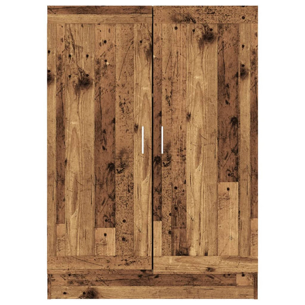 Bücherschrank Altholz-Optik, 115 cm hoch