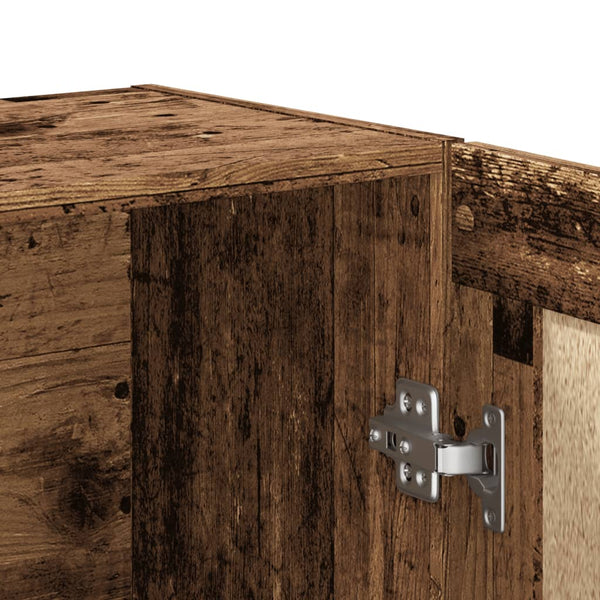 Bücherschrank Altholz-Optik, 115 cm hoch