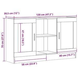 Sideboard Altholz-Optik, 120 cm