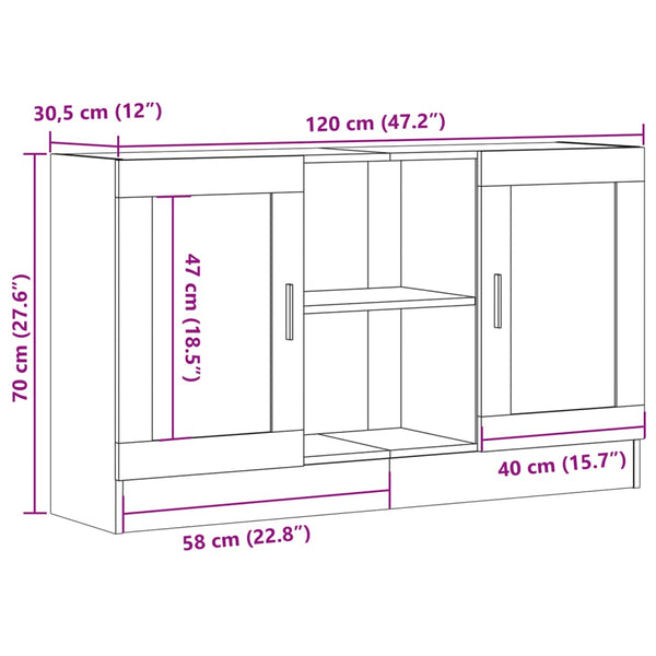Sideboard Altholz-Optik, 120 cm
