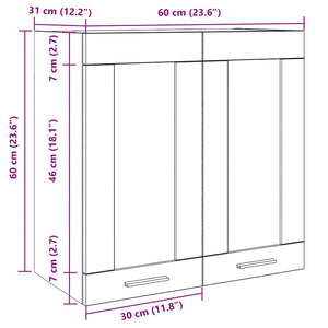 Küchen-Wandschrank Lyon Artisan-Eiche 60 cm