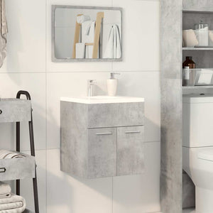 vidaXL Meuble sous-vasque gris béton 41x38,5x46 cm en bois d'ingénierie