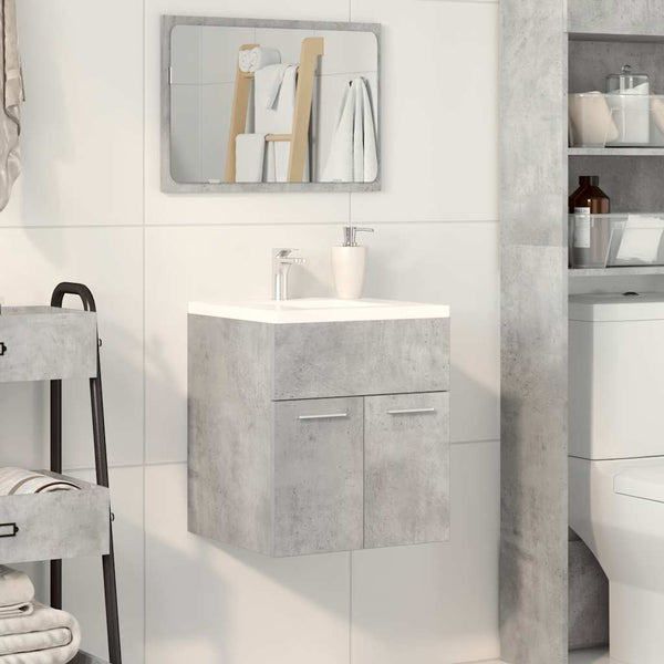 vidaXL Meuble sous-vasque gris béton 41x38,5x46 cm en bois d'ingénierie