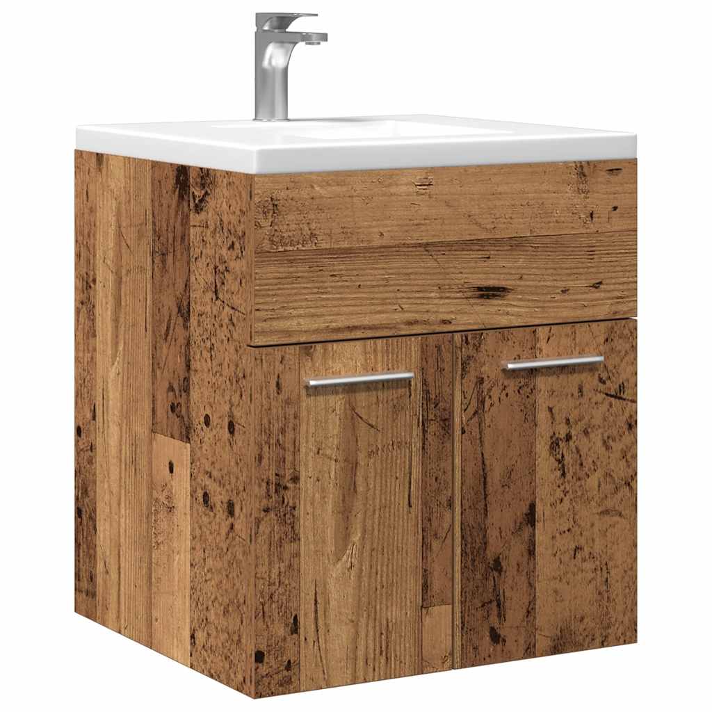 Waschbeckenschrank Altholz-Optik, 41cm