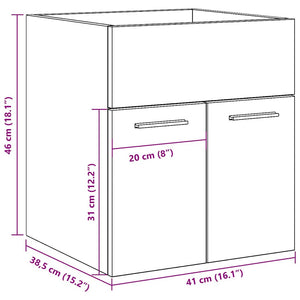 Waschbeckenschrank Artisan Eiche 41x46 cm