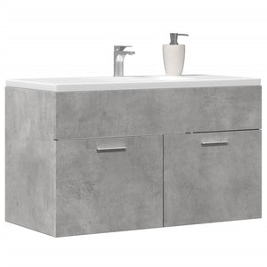 Waschbeckenunterschrank Betongrau 80 cm