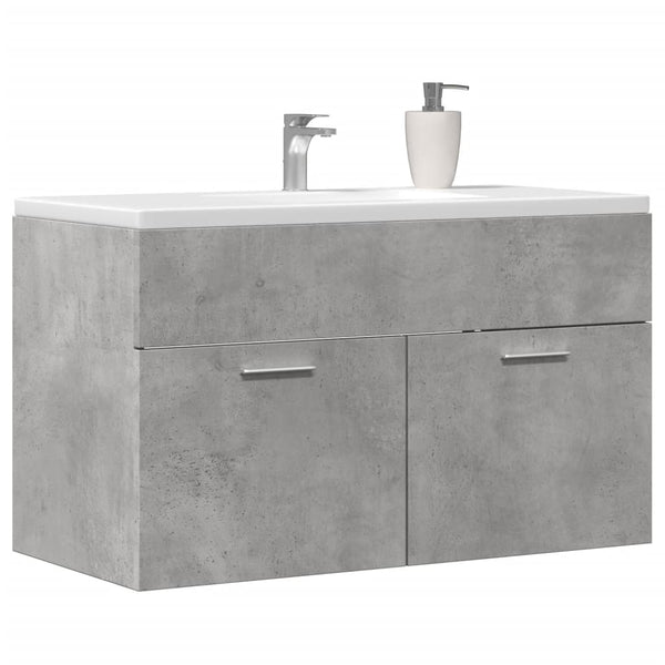 Waschbeckenunterschrank Betongrau 80 cm